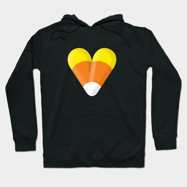 Halloween Candy Corn Heart Hoodie by cottoncanvas